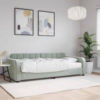Berkfield Home Daybed with Mattress Light Grey 90x190 cm Velvet