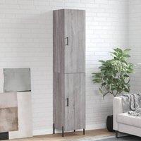 Berkfield Home Highboard Grey Sonoma 34.5x34x180 cm Engineered Wood