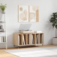 Berkfield Home Record Cabinet Sonoma Oak 100x38x48 cm Engineered Wood in Brown | Size: 100 x 38 x 48 cm