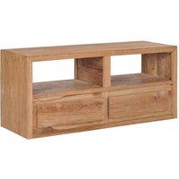 Berkfield Home TV Cabinet 90x30x40 cm Solid Teak Wood in Brown | Size: 90 x 30 x 40 cm