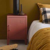 sweeek Industrial metal bedside table with 1 door in Terracotta