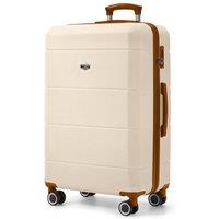 Lugg Jetset 28 Large Suitcase - 360 Wheels, TSA Lock (75x49x29cm) in Cream | Size: 75 x 49 x 29 cm