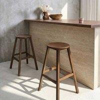 Wyld and Coco Timberline Bamboo Bar Stools Set of 2 - Dark Brown