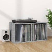 Berkfield Home Vinyl Storage Box Concrete Grey 71x34x36 cm Engineered Wood | Size: 71 x 34 x 36 cm