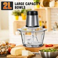 PAWNORA Electric Mini Chopper Glass Bowl in Silver