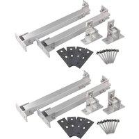 $uicide Boy$ 2 Sets Solar Panel Mounting Brackets in Silver