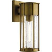 Netlighting Camillo 1 Light Medium Outdoor Wall Lantern Painted Natural Brass IP44 in Bronze