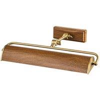 Netlighting Winchfield 2 Light Medium Picture Light Aged Brass & Oak Effect in Bronze