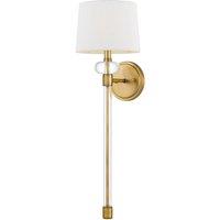 Netlighting Quoizel Barbour Wall Lamp with Shade Weathered Brass in Yellow