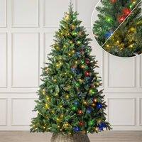 Christow Pre-Lit Fraser Fir Christmas Tree Colour Switch Timer 5ft-10ft | Size: 8ft