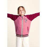 TOG24 'Aberfield' Shaun the Sheep Sherpa Varsity Bomber Jacket in Pink | Size: 4-5 Years