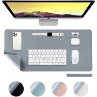 Desiretech Reversible Office Desk Mat, Dual-Sided Desk Mat, Medium (40x80cm) in Grey | Size: 40x80 cm