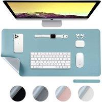 Desiretech Reversible Office Desk Mat, Dual-Sided Desk Mat, Large (43x89cm) in Blue | Size: 43x89 cm