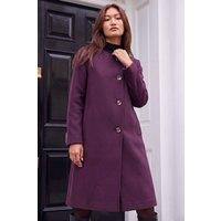 Roman Women's Premium Scarf Coat in Wine | Size: 16