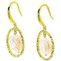 Nudie Jewellery Women's Maris Pearl Earring in 18k Gold or Sterling Silver | Size: Standard