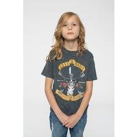 Guns N Roses Kids Appetite for Destuction Dye Wash Tee in Charcoal | Size: 5-6 Years