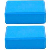 FLAVORA Blue 2pcs Yoga Block Pilates Foam Foaming Brick Stretch | Size: 0-12 m