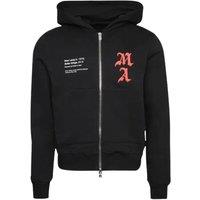 Amiri Men's Wes Lang Solar Kings Long Sleeve Zip Hooded Hoodie in Black | Size: Large