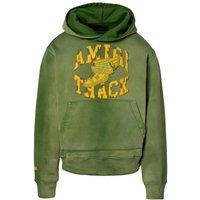 Amiri Men's Track Long Sleeve Hooded Hoodie in Light Green | Size: Medium