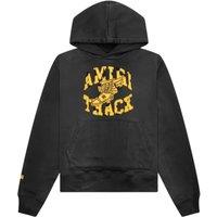 Amiri Men's Track Long Sleeve Hooded Relaxed Fit Hoodie in Black | Size: Medium