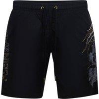 Plein Sport Men's Swimming Shorts in Black | Size: Small