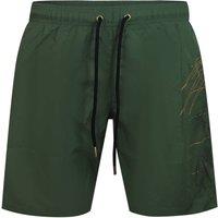 Plein Sport Men's Swimming Shorts in Green | Size: XL