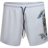 Philipp Plein Men's Hotel Swimming Shorts in White | Size: XL