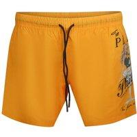 Philipp Plein Men's Pin Up Board Shorts in Orange | Size: Small