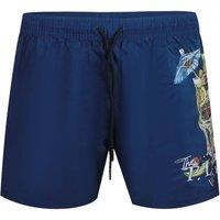 Philipp Plein Men's Plein Hotel Swimming Shorts in Navy | Size: XL