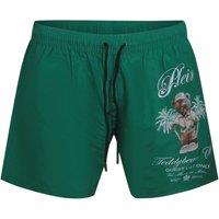Philipp Plein Men's Teddy Bear Club Board Shorts in Green | Size: Large