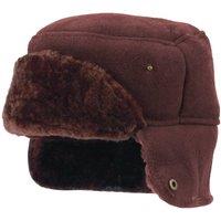 SNUGRUGS Men's Genuine Full Sheepskin Aviator Trapper Hat in Brown | Size: Medium