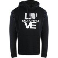 Love Moschino Men's Long Sleeve Hooded Hoodie in Black | Size: XL