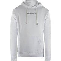 Love Moschino Men's Long Sleeve Hooded Hoodie in White | Size: XL