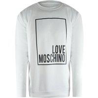 Love Moschino Men's Long Sleeve Round Neck Sweatshirt in White | Size: XL