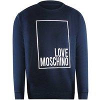 Love Moschino Men's Long Sleeve Round Neck Sweatshirt in Navy | Size: Medium
