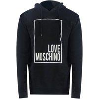 Love Moschino Men's Long Sleeve Hooded Hoodie in Black | Size: XL