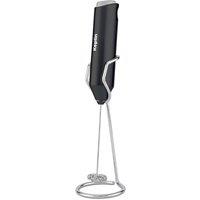 Keplin Handheld Milk Frother with Stand - Stainless Steel in Black