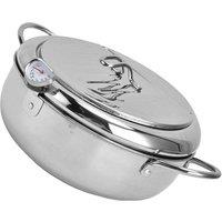 PAWNORA 3.4L Stainless Steel Deep Fryer Pot in Silver