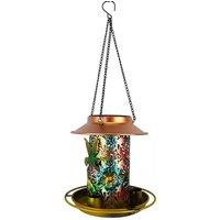 Kelvenix Solar Powered Bird Feeder Light Vintage Style in Bronze | Size: 0.6m2