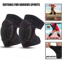 FLAVORA 2PC Knee Pads Work Heavy Duty Cushion Leg Protector in Black | Size: 10