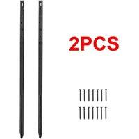 FLAVORA 2X Heavy Duty Fence Post Anchor Repair Kit in Black | Size: 1.2m tall x 3m wide