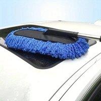 FLAVORA Scalable Microfiber Car Wash Cleaning Brush Duster in Blue | Size: 100 cm x 15 cm