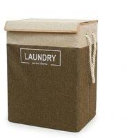 FORGEVIO Coffee Brown Large Laundry Hamper Basket | Size: 0.6m2