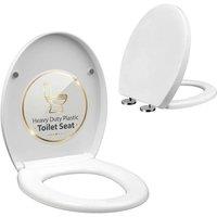 PAWNORA Luxury Bathroom Toilet Seat Soft Close in White