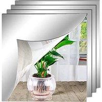 PAWNORA PLASTIC WALL MIRROR TILES in Silver