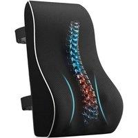 PAWNORA Lumbar Back Support Cushion in Black