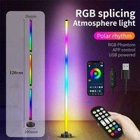 PAWNORA RGB Floor Lamp LED Corner Light in Black