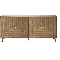 CALICOSY EDEN 4-Door Buffet With Laminated Fronts, 156 Cm Wide in Light Brown