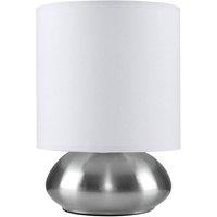 FORGEVIO Bedside Touch Table Lamp Chrome Base Single in White