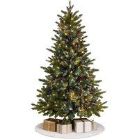 Home Republic Artifical Chstirmas Half Tree with Warm LED Lights in Emerald | Size: 180 cm x 45 cm